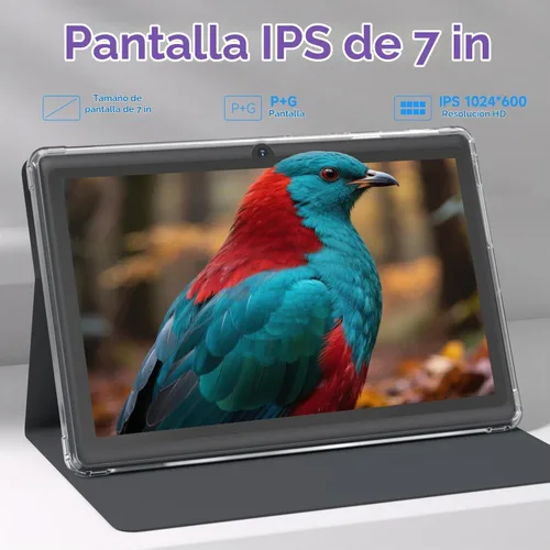 Vista 4 de CUPEISI Tablet Android 14, tableta de 7 pulgadas con funda, 8 GB de RAM+32 GB de ROM/1 TB Tableta expandible, 1.6 GHz, computadora con procesador
