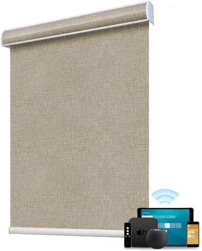 Vista 28 de SmartWings Persianas enrollables con cable duro PoE 100% opacas, muestra de tela