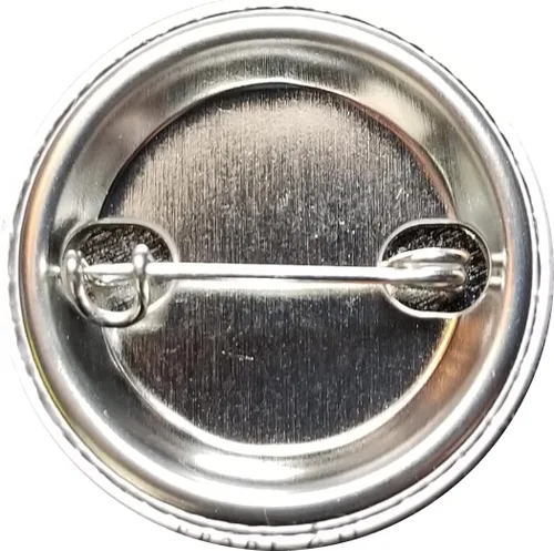 Vista 2 de Botones pinback blancos lisos para manualidades - paquete de 10 - BRILLANTE