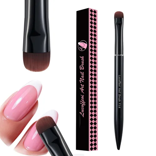 Vista 11 de Brocha de punta francesa - Kolinsky Sable Nail Art para Polygel & Clean Up Rosa