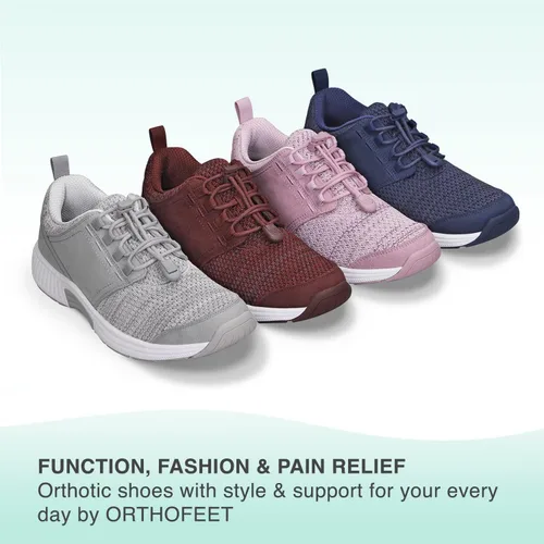 Vista 6 de Orthofeet Zapatillas ortopédicas de punto Francis sin ataduras para mujer