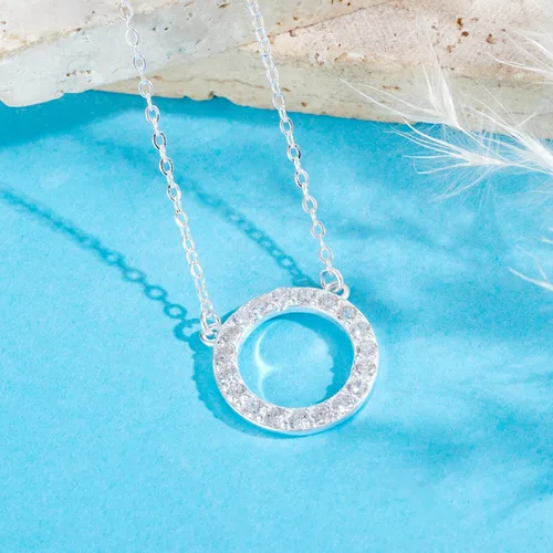 Vista 16 de Collar para mujeres y niñas, collar de círculos de plata de ley, collar de fuerza de coraje, guerreros, ideas de regalos