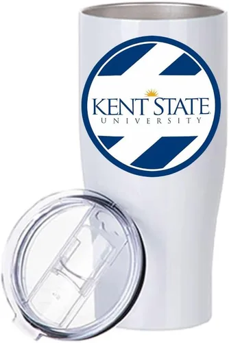 Vista 8 de Kent State University - Vaso de acero inoxidable, 20 onzas, base anillada (Kent State University #1)