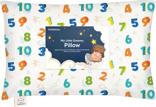 Vista 24 de Almohada para niños pequeños con funda - 13 x 18 pulgadas My Little Dreamy Almohada para niños pequeños de KeaBabies para viajar y dormir, funda