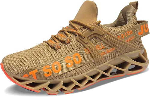 Vista 2 de COKAFIL - Zapatos de correr para hombre, tenis atléticos con bordes para caminar