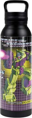 Vista 8 de Transformers OFFICIAL Bumblebee Black - Botella de agua aislada de 24 onzas, resistente a fugas, de acero inoxidable aislado al vacío con tapa