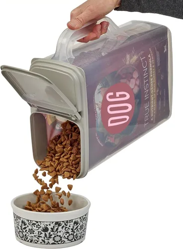 Vista 3 de Buddeez Contenedor de almacenamiento de alimentos para mascotas – Contenedor de comida para perros y gatos y semillas de pájaros con capacidad de 8