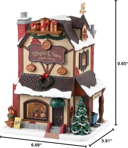 Vista 4 de Lemax Pueblo de Navidad Wagner y Sons Copper Works - 35067
