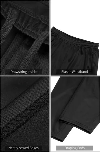 Vista 4 de Resinta Paquete de 4 pantalones deportivos para niños, pantalones deportivos de forro polar con bolsillos y cordón