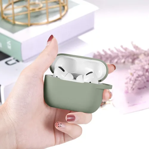 Vista 2 de Lerobo Funda compatible con AirPods Pro, funda protectora de silicona suave diseñada para Apple AirPod Pro 2, funda de carga para mujeres y hombres