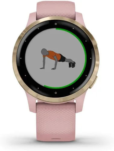 Vista 7 de Garmin 010-02172-31 Vivoactive 4S Smartwatch, paquete de polvo rosadorado con auriculares deportivos inalámbricos magnéticos Deco Gear, rojo