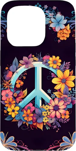 Vista 14 de Boho Floral Peace Sign Case for iPhone 17