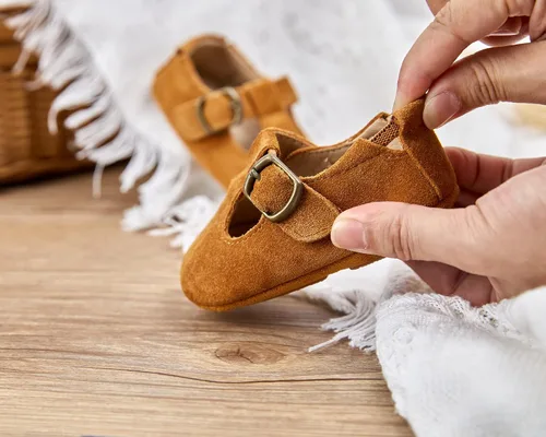 Vista 5 de ESTINE Zapatos de vestir para niña pequeña, zapatos deportivos para caminar para recién nacidos, ligeros, 6-18 meses, para fiestas, escuela, boda