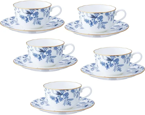 Vista 9 de Noritake T59387A/4562 - Taza y platillo (café y té combinado) 220cc azul Sorentino Bone China