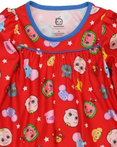 Vista 5 de CoComelon Pijama de franela para bebés y niñas pequeñas
