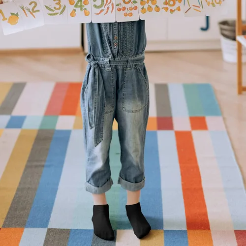 Vista 4 de BOOPH 12 pares de calcetines de tobillo para niños y niñas de corte bajo media amortiguación calcetines atléticos