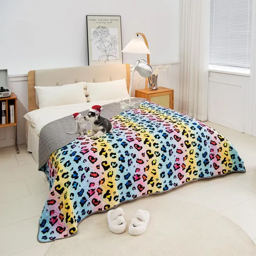 Vista 11 de Funda de Cama 100% Impermeable para Perro 30 x 70 pulgadas Reversible Reutilizable Tapete de Campamento para Niños/Mascotas/Perros/Gatos Lavable