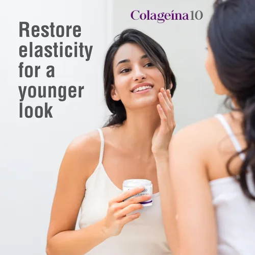 Vista 4 de Colageina 10 Crema Antienvejecimiento de día y de noche, Crema facial, Ayuda a hidratar y suavizar la piel, Suaviza las líneas de expresión, 120 ml