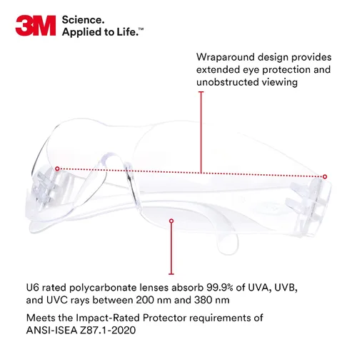 Vista 2 de 3M Virtua gafas de protección, varios colores, N/A, Transparente, 100