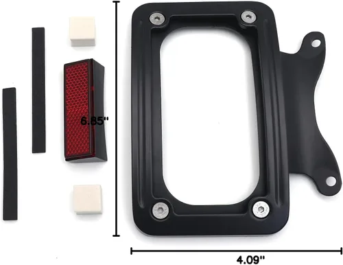 Vista 10 de MT389-BK Soporte Negro Curvado Inclinado para Placa de Matrícula Compatible con '10-posterior FLHX, FLHXS, FLHXSE, FLTRX, FLTRXS y '10-'12 FLHXSE