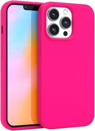Vista 11 de FELONY CASE Funda de silicona verde neón para iPhone 12 Pro Max Silicona líquida con forro de microfibra antiarañazos, funda protectora a prueba
