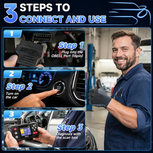 Vista 8 de Escáner del ABS y del SRS OBD2 con la transmisión, exploración rápida de la Escáner obd2 negro