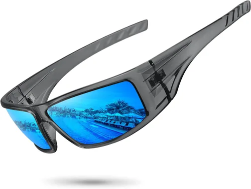 Vista 14 de Gafas de sol deportivas polarizadas para hombres y mujeres con marco irrompible para ciclismo, pesca, lentes envolventes, protección UV400