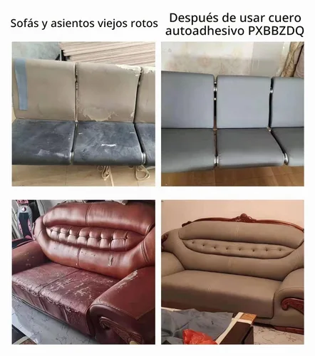 Vista 5 de PXBBZDQ Parche de reparación de cuero autoadhesivo de 15.7 x 59 pulgadas, calcomanías de cuero para asientos de automóvil, tela de piel sintética