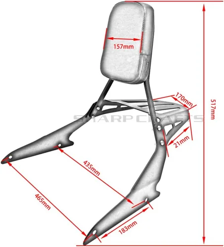 Vista 2 de Respaldo Sissy Bar + Portaequipajes para Suzuki Boulevard M109R M109R2 M109RZ Limited Boss