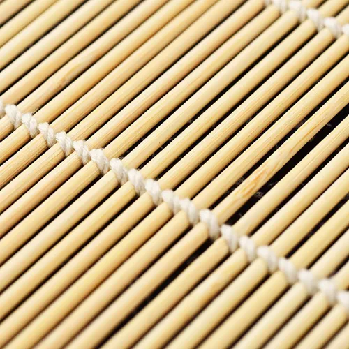 Vista 5 de 10 alfombrillas de bambú natural para sushi de 9.5 x 9.5 pulgadas