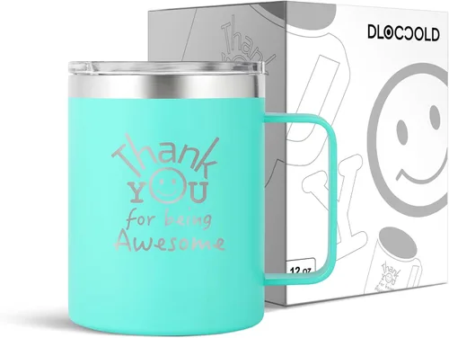 Vista 24 de DLOCCOLD Regalos de agradecimiento para hombres por ser impresionante taza para compañeros de trabajo, día de cumpleaños para mujeres