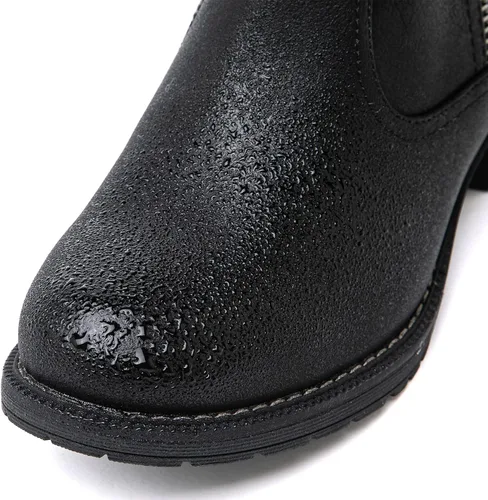 Vista 6 de GLOBALWIN Botas altas hasta la rodilla para mujer, botas de equitación cómodas para mujer, tacón bajo