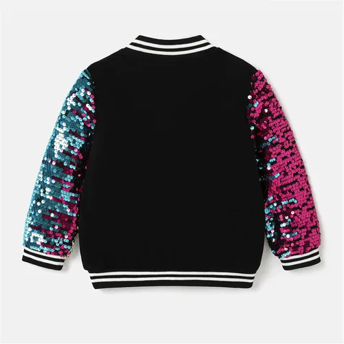 Vista 3 de L.O.L. Surprise! Chaqueta con cremallera de lentejuelas para niña pequeña, chaqueta con estampado de personajes de manga larga