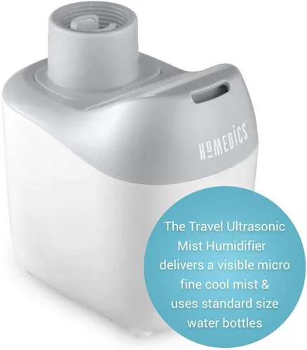 Vista 3 de Homedics Humidificador portátil ultrasónico – Humidificadores de aire pequeños para dormitorio, plantas, oficina, viajes – Humidificadores de niebla
