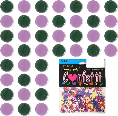 Vista 186 de Confetti Circle 1/4" Negro, Azul Marino Combo - 2 bolsas de media onza (1 oz) (8550/9971)