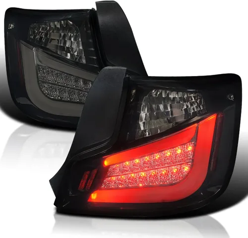 Vista 11 de SPEC-D TUNING Luces traseras LED negras con barra de luz LED blanca compatible con Scion TC 2011-2013, conjunto de par izquierdo + derecho