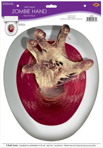 Vista 6 de Zombie-Hand Peel 'N Place - Cubreinodoro