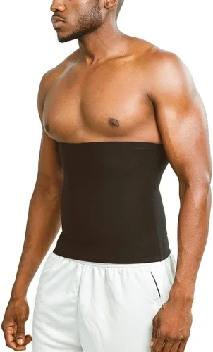 Vista 3 de Sweat Shaper Faja reductora de cintura premium para hombres, cinturón de sauna para entrenamiento de cintura, sin neopreno, cinturón adelgazante