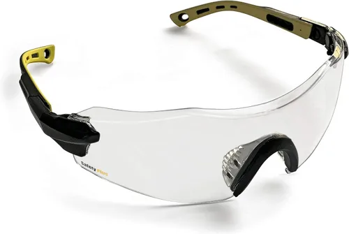Vista 4 de Gafas de seguridad antivaho (lente transparente) SPG801CL-AF, ANSI Z87.1, resistentes a los arañazos, lente envolvente, patillas y bisagras