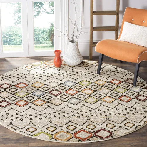 Vista 15 de SAFAVIEH Amsterdam Collection Alfombra Decorativa - 2.3 pies x 4 pies, Negro & Multi, Diseño Marroquí Bohemio, Sin Desprendimiento y Fácil Cuidado