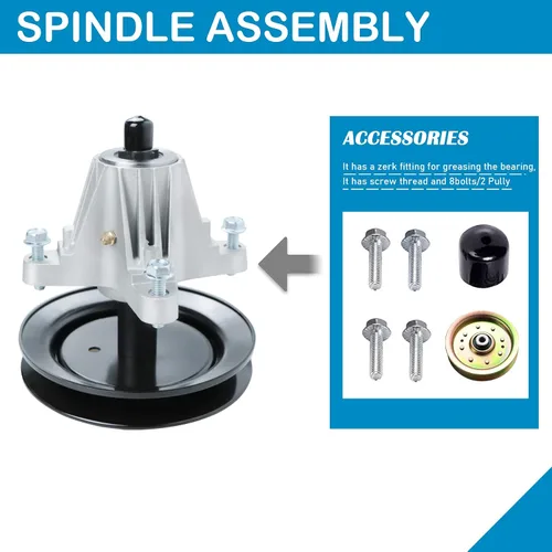 Vista 2 de Kit de reconstrucción de cubierta 918-04822 Conjunto de husillo con correa tensora de polea para CC30 Mini Rider LTX1040 LTX1042 618-04822