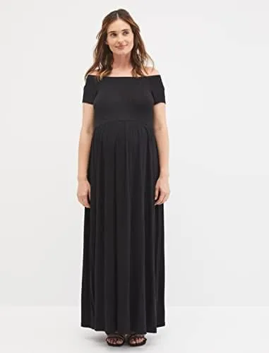 Vista 5 de Motherhood Maternity Vestido largo de maternidad para mujer, casual, sesión de fotos o baby shower