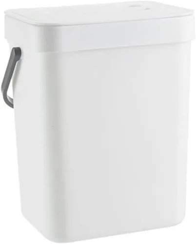 Vista 10 de Contenedor pequeño de compostaje de cocina de 3 litros, contenedor para encimera del hogar con tapa para compostador de basura (A)