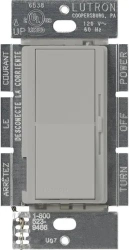 Vista 10 de Lutron DVSCELV-300P-BI Diva - Regulador electrónico de bajo voltaje de 300 vatios de un solo polo, galleta
