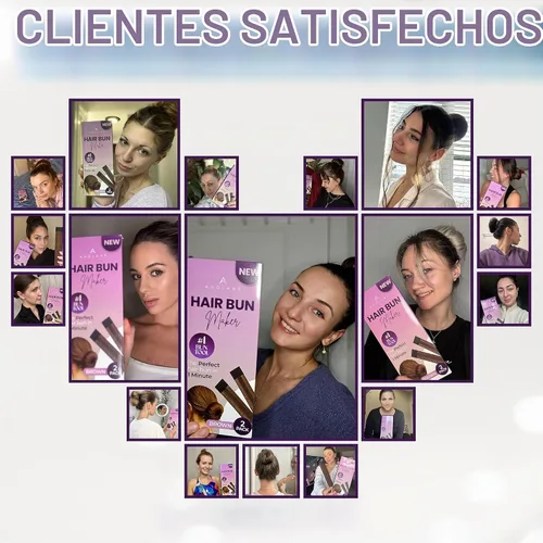 Vista 7 de Creador de moños para el cabello y accesorios para mujeres y niños - Clip fácil para cabello largo - Herramienta para torcido francés - Soporte