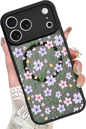 Vista 10 de KANGHAR - Funda para iPhone 11 [Compatible con Magsafe] Patrón estampado de leopardo Lindo guepardo Funda protectora magnética para niñas, mujeres