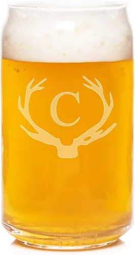 Vista 5 de Abby Smith Antler - Copa de cristal con grabado inicial