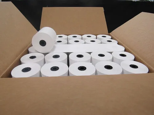Vista 3 de Rollo de papel térmico 3 1 8' x 230 Hypercom T77-T, T77TH (50 Rollos) Y