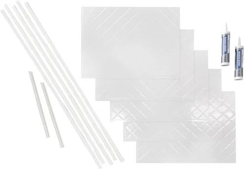 Vista 8 de FASÄDE Kit de protector de vinilo decorativo acolchado de 15 pies cuadrados en plata argente