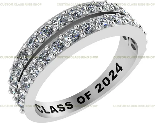 Vista 5 de Anillo personalizado de plata de ley para escuela secundaria y universidad, oro de 10 quilates, oro de 14 quilates, con certificación GRA